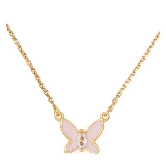 Kate Spade Gold and Pink Socia Butterfly Necklace - Picture 3 of 12